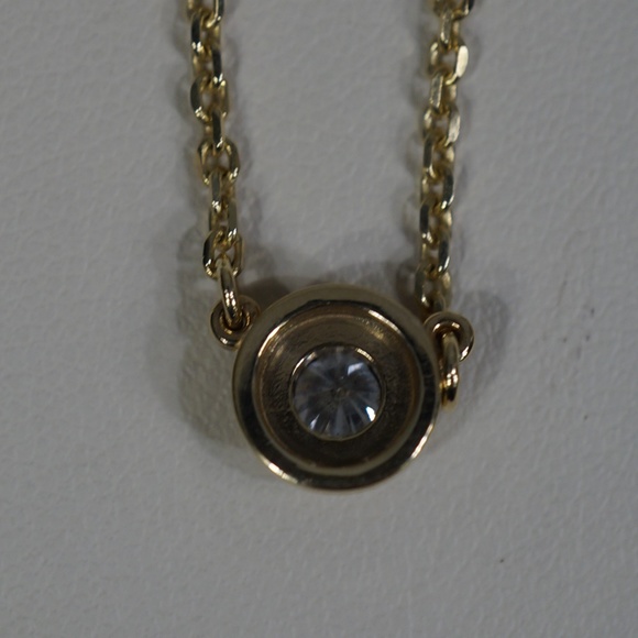 14KY Gold 1/3ct. Bezel Set Diamond 18" Necklace - Picture 5 of 6